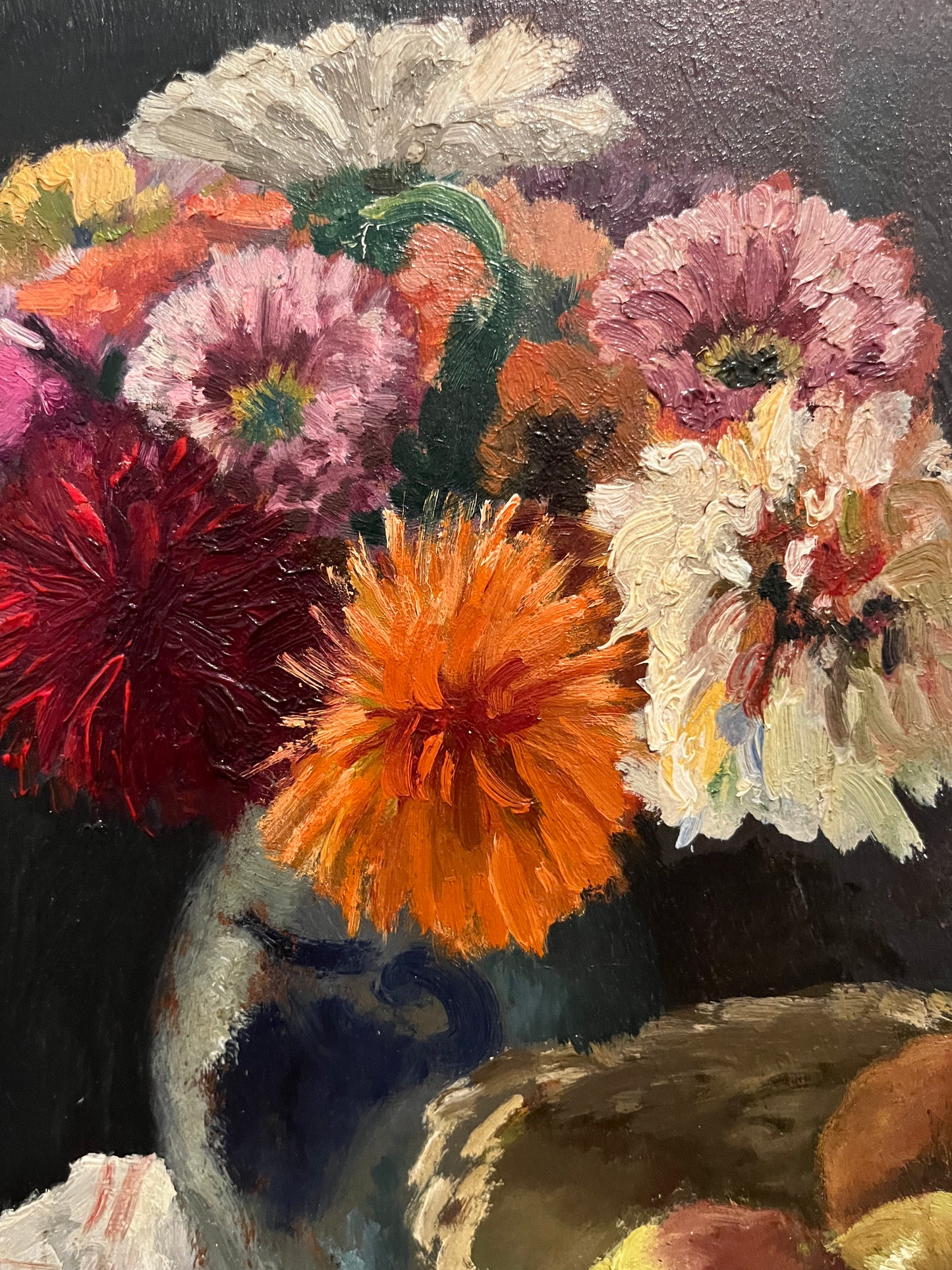 Still Life, Flowers & Apples