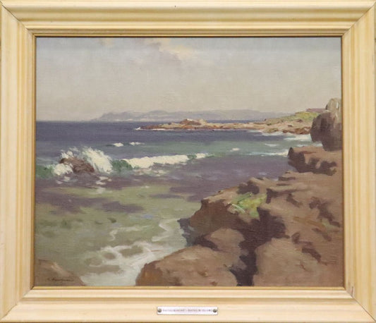 Rathlin Head, Rathlin Island signed by Richard Faulkner, HRUA , RHA